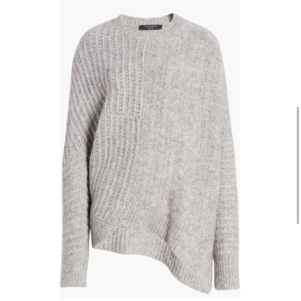 All Saints Selena Asymmetric Sweater, Alpaca Wool - Picture 4 of 16